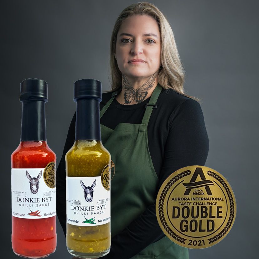 ​Green &amp; Red Jalepeño Donkiebyt Sauce - Combo