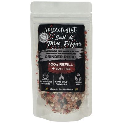 Salt &amp; 3 Pepper Corn Grinder Refill – 150g