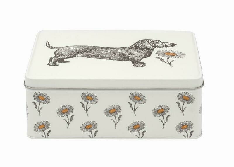 Alice Scott Sausage Dog and Daisy Tin