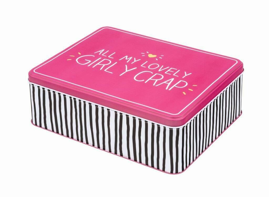 All my lovely girly crap PINK TIN