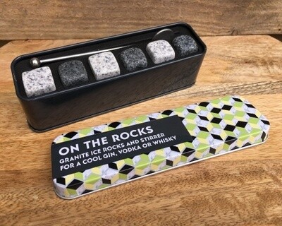 ​GIFT IN A TIN Granite Ice Cubes "On the Rocks"​