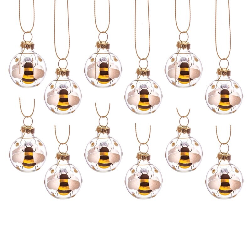 ​Bee Design Mini Bauble Set - SET OF 12