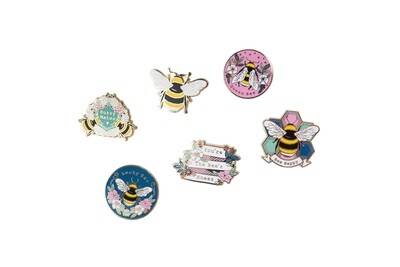 Enamel Pin Badge: Bee Designs