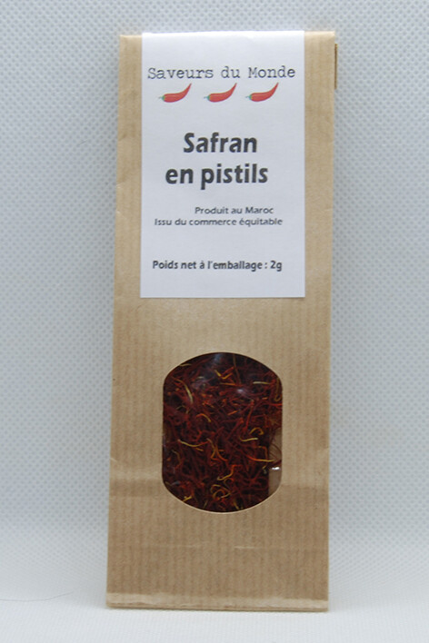 Safran en pistil en sachet alimentaire 2 g