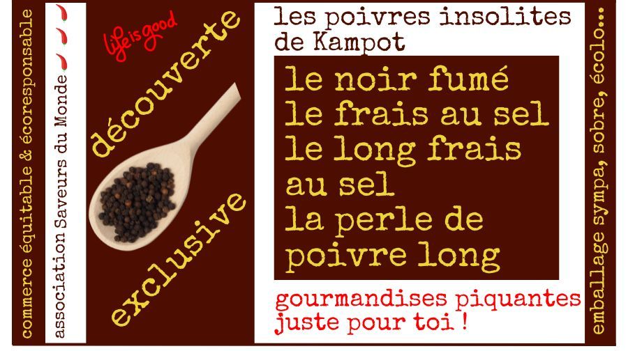 Carton KADO - LES POIVRES INSOLITES DE KAMPOT