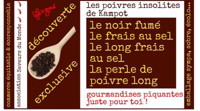 Carton KADO - LES POIVRES INSOLITES DE KAMPOT