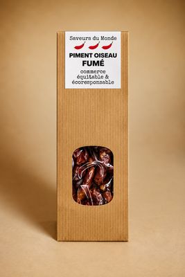 Piment oiseaux fumé (entier)  en sachet - 15g