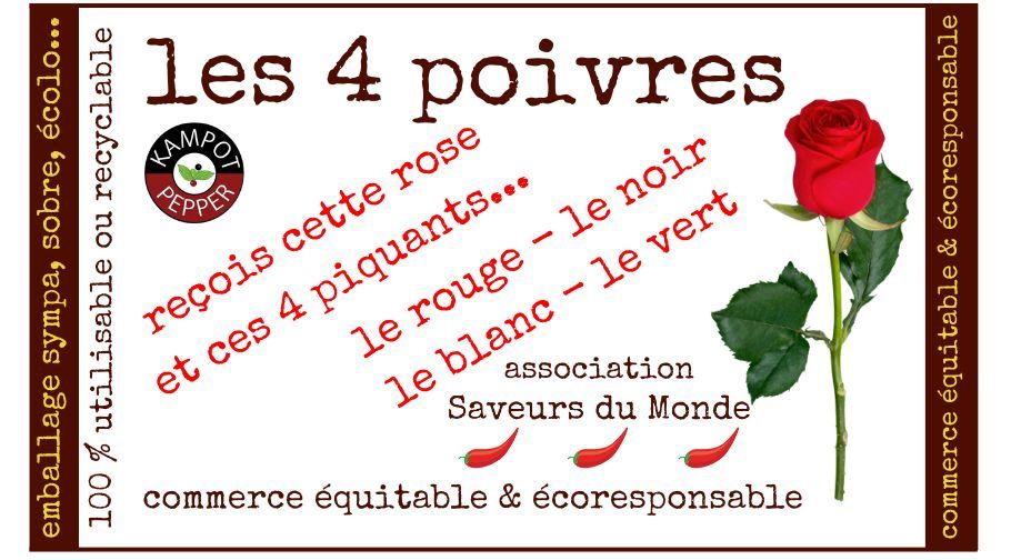 Carton KADO - LES 4 POIVRES Carton KADO - LES 4 POIVRES