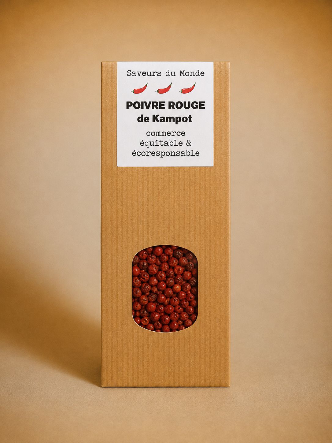 Poivre rouge de Kampot - sachet de 100g