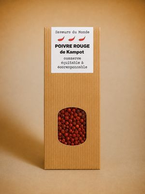 Poivre rouge de Kampot - sachet de 100g