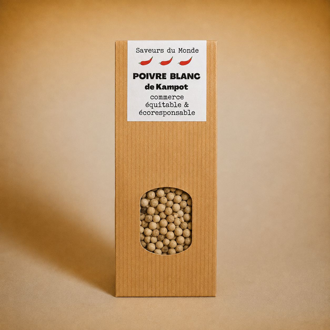 Poivre Blanc de Kampot - sachet de 100g