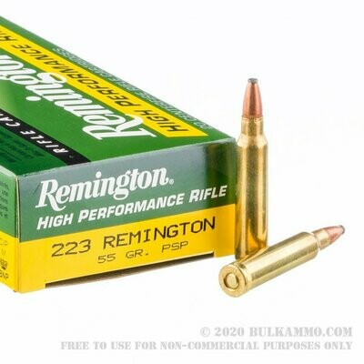 .223Rem Remington PSP, 55 Grain Ammunition
