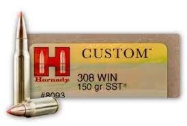 .308Win, Hornady 150grain SST, Custom Ammunition