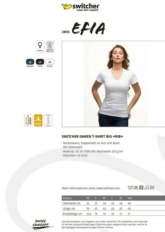Damen rib T-Shirt Switcher Efia