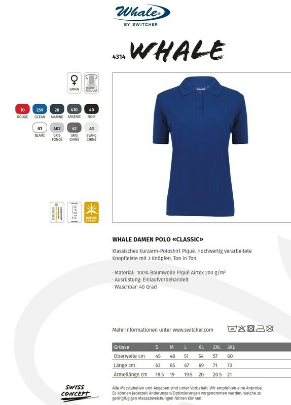 Polo Piqué Whale Damen 4314
