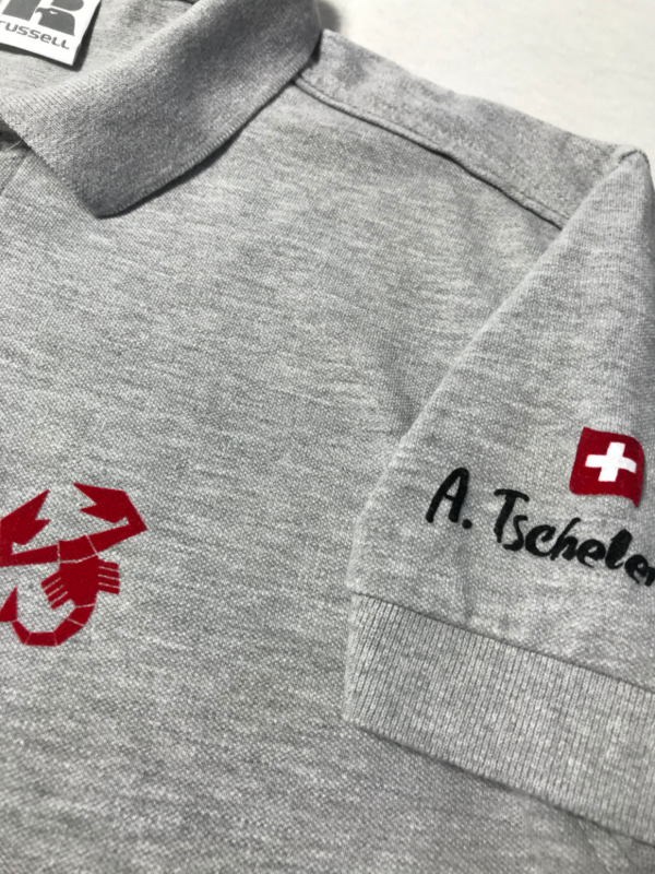Damen Polo-Shirt, Druck edle Beflockung mit samtiger Oberfläche