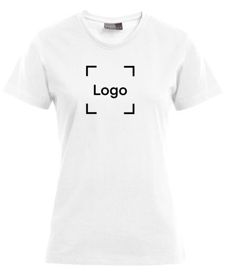 Logo Damen T-Shirt, Farben: Damen Shirt weiss