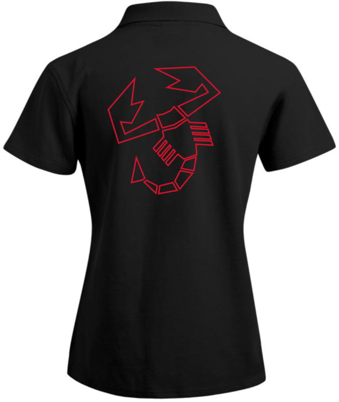 Damen Polo-Shirt Scorpione Outline