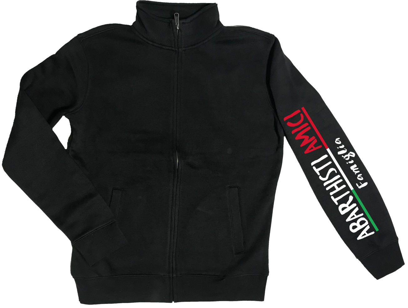 Damen Sweat-Jacke ohne Kaputz Abarthisti Grande, Farben: 1 Schwarz