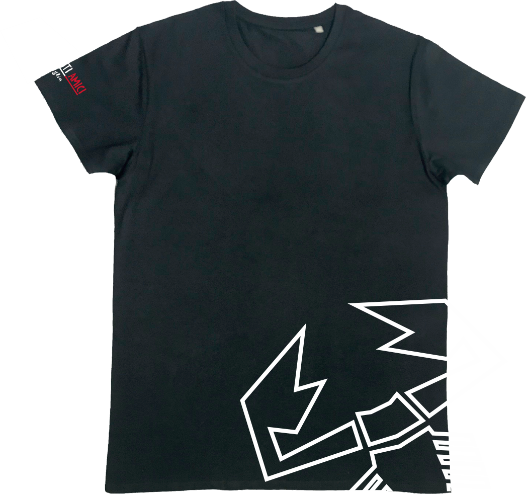 Herren Rundhals T-Shirt Scropione Underline, Farben: 1 Schwarz