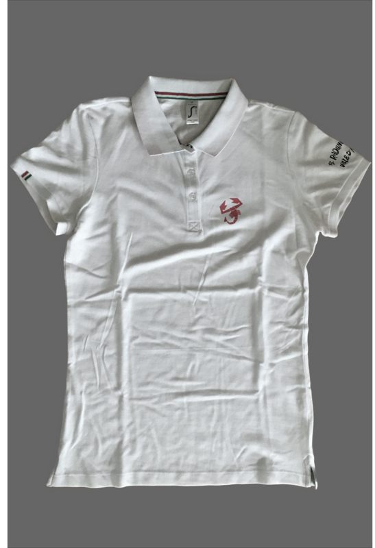 Damen Polo-Shirt Tricolore Raduno Abarth Valle D&#39;Aosta Tour