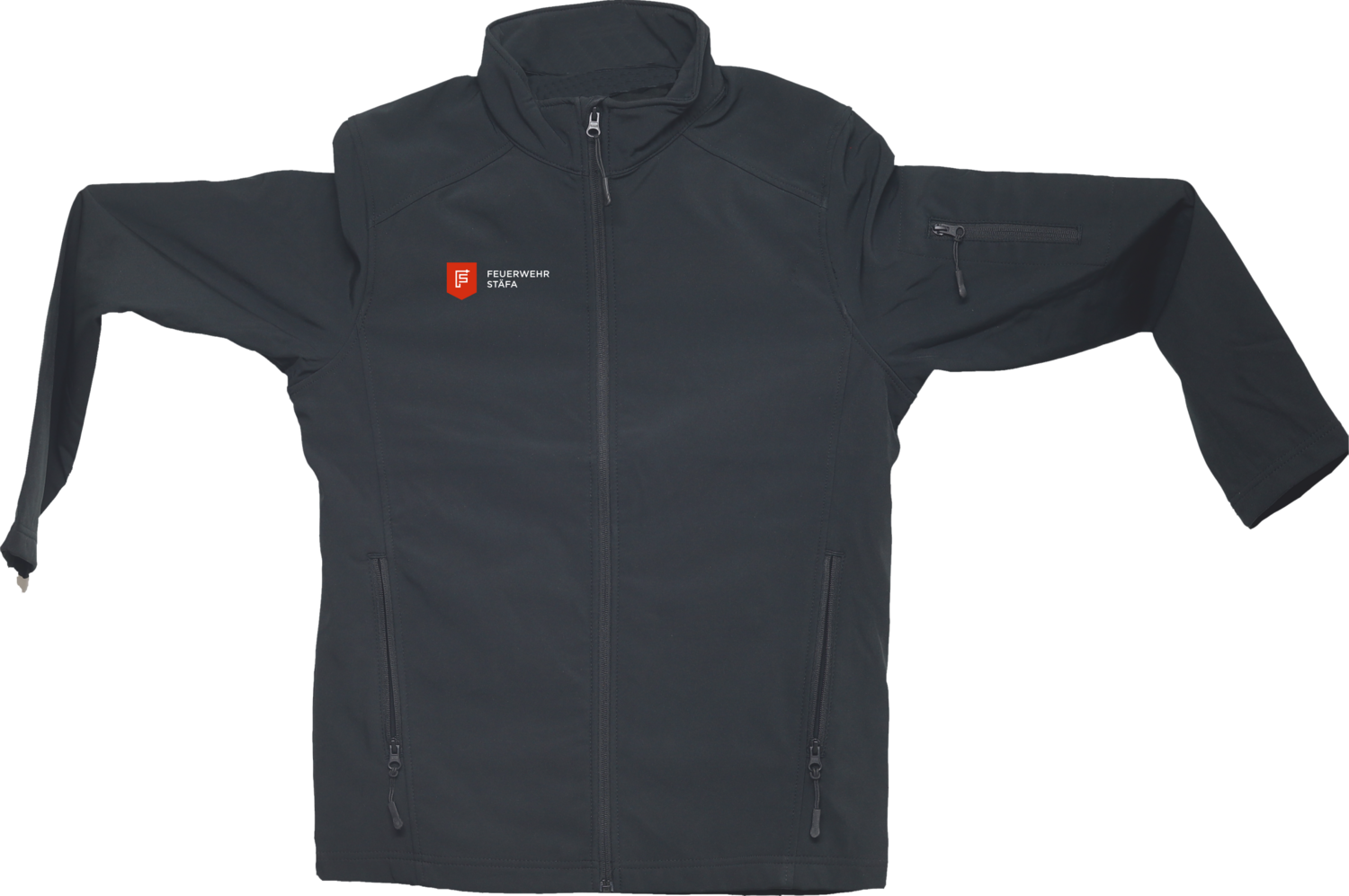 Softshell-Jacke Feuerwehr Stäfa, Farben: schwarz