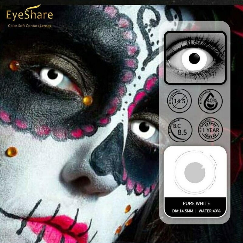 1 Pair (2pcs)  Cosplay Colored  Contact Lens for Eyes Halloween Cosmetic