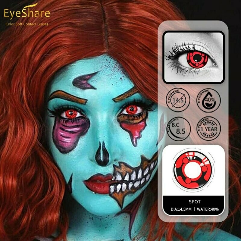1 Pair (2pcs)  Cosplay Colored  Contact Lens for Halloween Cosmetic