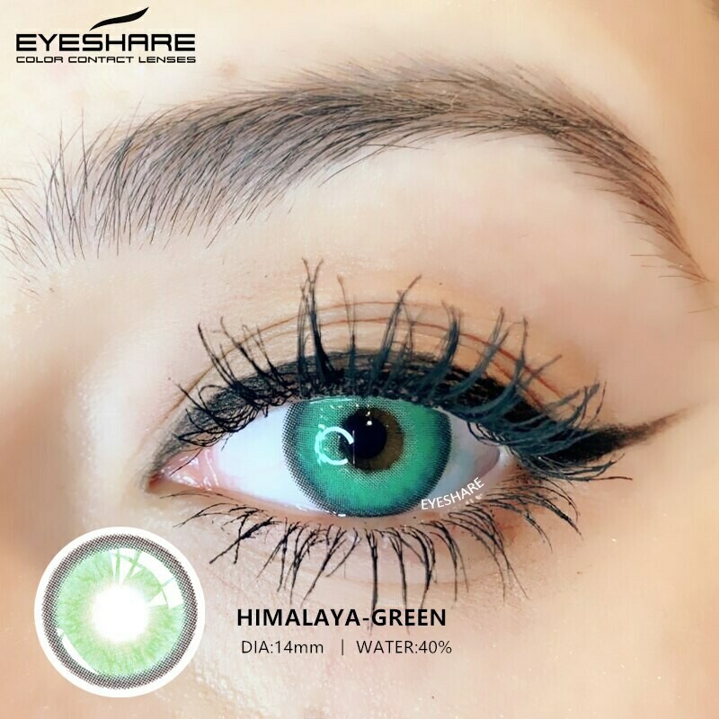 1 Pair (2pcs) Blue Shade Colored Contact Lens