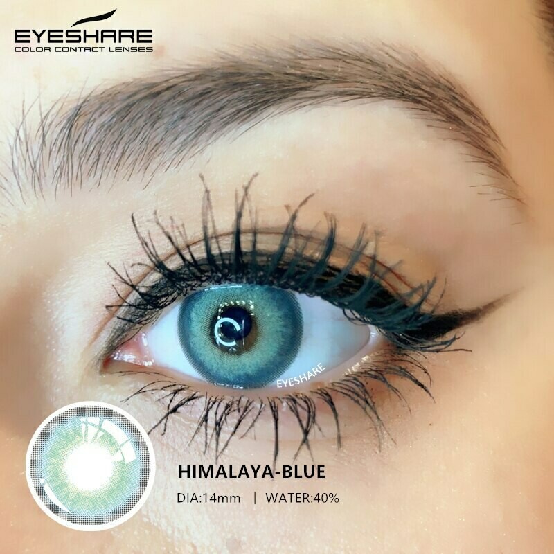 1 Pair (2pcs) Blue Shade Colored Contact Lens