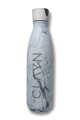 UV-C Trinkflasche | Marmor-Silber