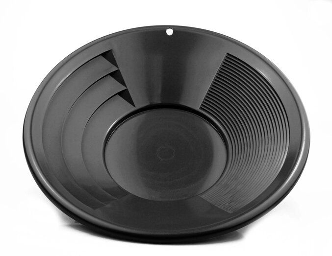 12&quot; Black Dual Riffle Gold Pan