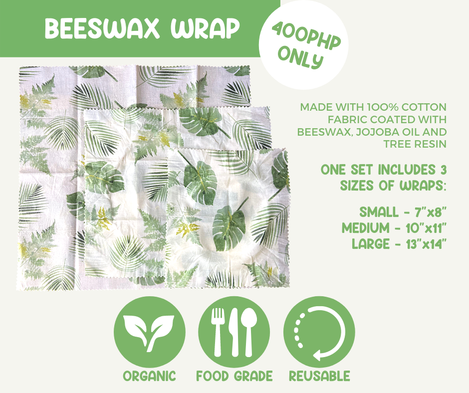 Eco-Friendly Reusable Beeswax Wraps (SET of 3)