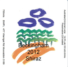 2013 Beckingham  Shiraz