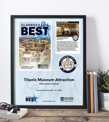 2020 Cover Gold Winner's Modern Plaque 2020 Cover Gold Winner's Modern Plaque