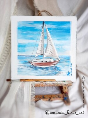 Original Sailboat Painting