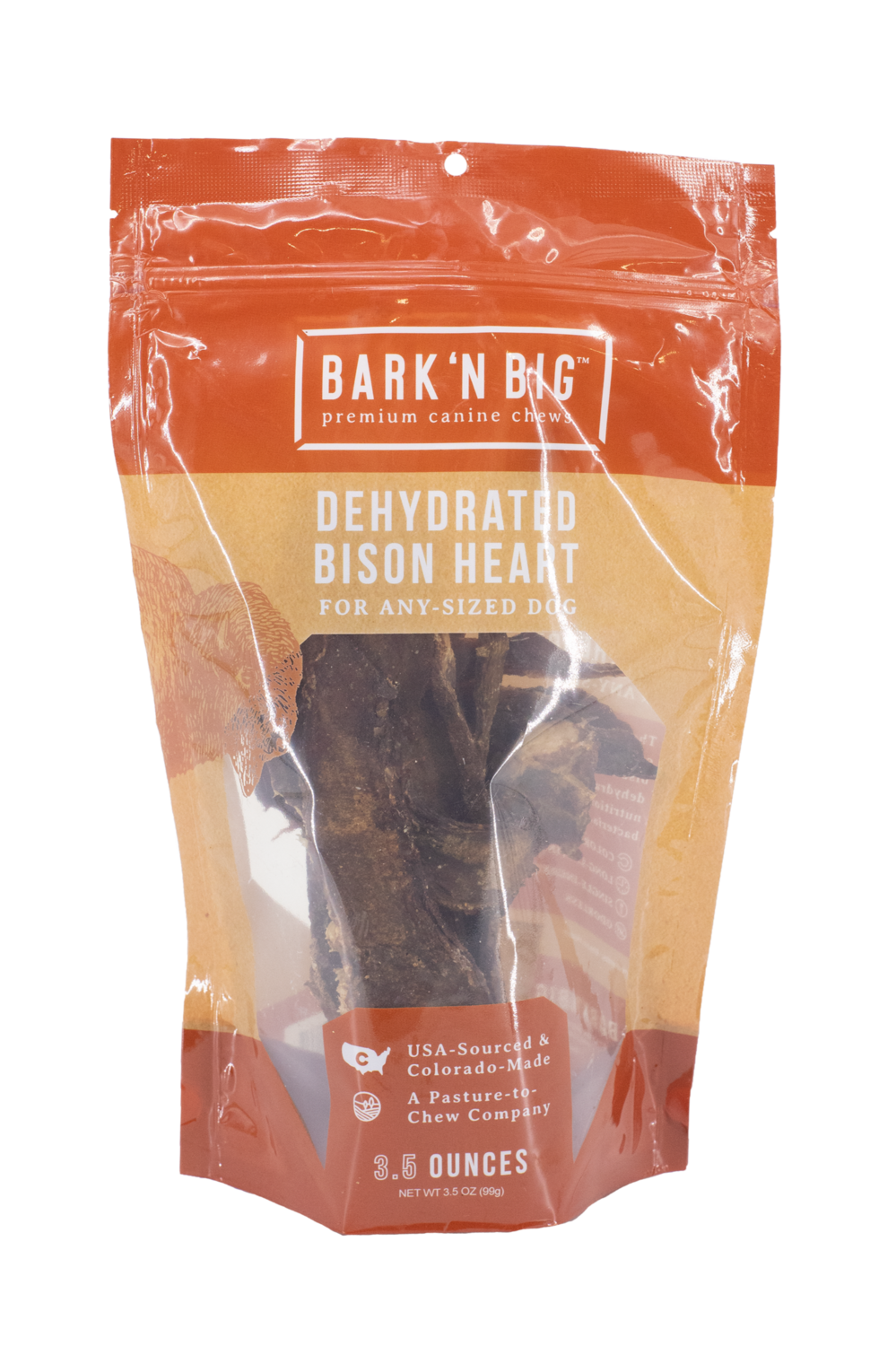 Dehydrated Bison Heart - 3.5oz