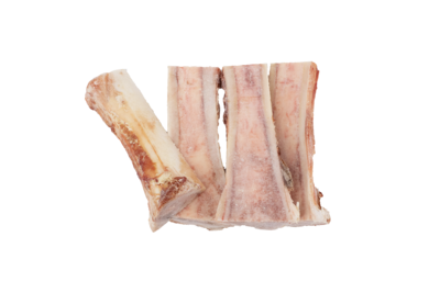 Raw Beef Marrow Bones - 6" Split x 4ct Bags (12/Case)
