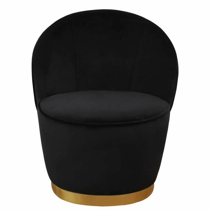 Julia Black Velvet Junior Chair