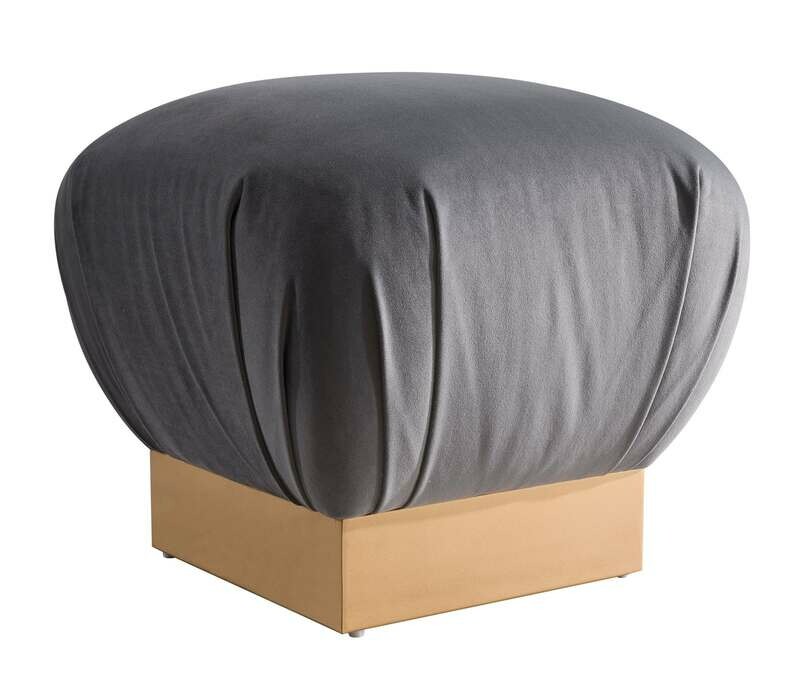 Lotus Grey Ottoman