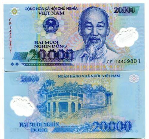 Vietnam 20,000 Dong Banknote, UNC, Polymer