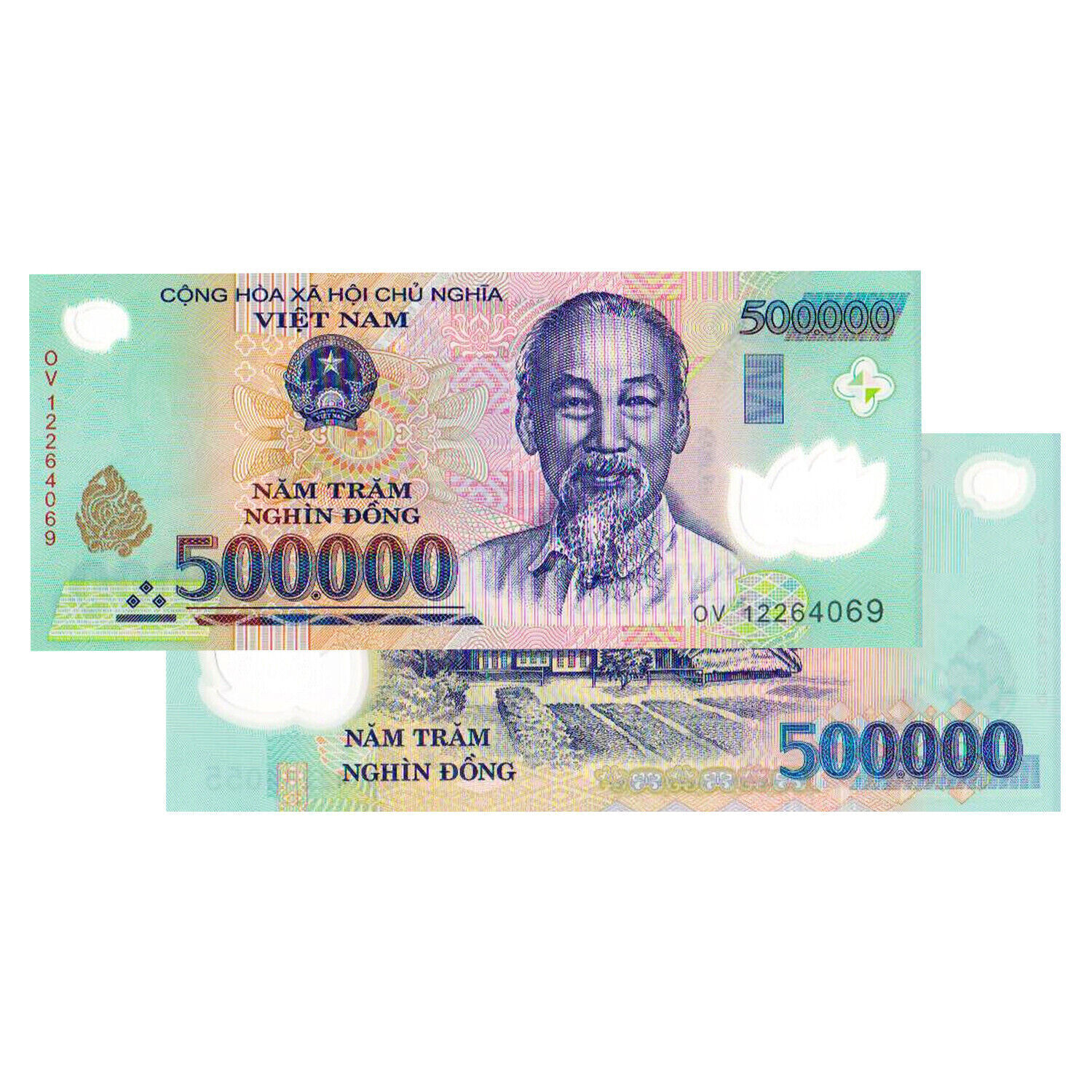 Vietnam 500,000 Dong Banknote VND, Polymer, Uncirculated