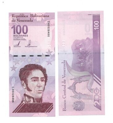 Venezuela 100 Bolivar Digital (Digitales) Banknote, 2021, P-119, UNC - 100 Million Soberano.