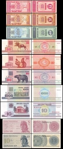 50 Pieces of Different World Mixed Foreign Banknote Set, Currency, UNC