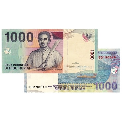 Indonesia 1,000 Rupiah Banknote, 2016, UNC