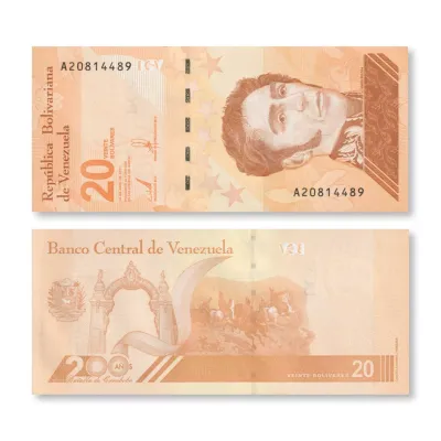 Venezuela 20 Bolivar Digital (Digitales) Banknote, 2021, P-117, UNC - 20 Million Soberano