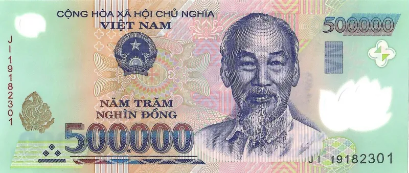 Vietnam 500,000 Dong Banknote VND, Polymer, Uncirculated