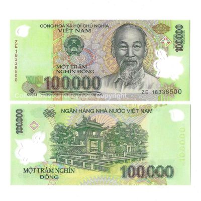 Vietnam 100,000 Dong Banknote, Uncirculated, Polymer