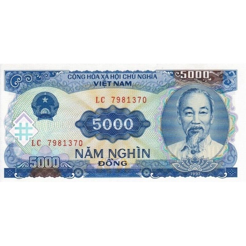 Vietnam 5,000 Dong Banknote, Uncirculated