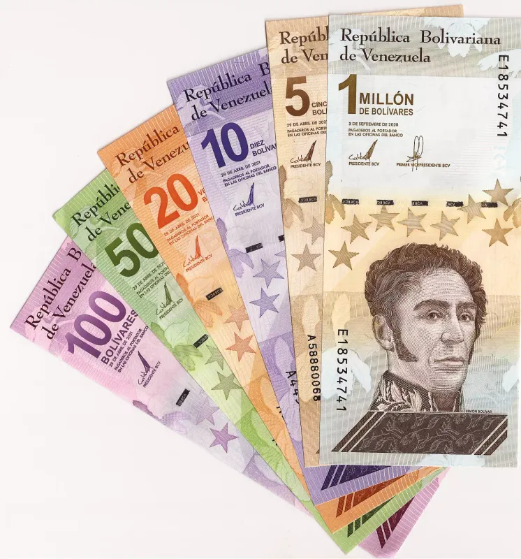 Venezuela 5-100 Bolivar Digital (Digitales) 5 Pieces Banknote Set, 2021, P-115-119, UNC - 5-100 Million Soberano Venezuela 5-100 Bolivar Digital (Digitales) 5 Pieces Banknote Set, 2021, P-115-119, UNC - 5-100 Million Soberano